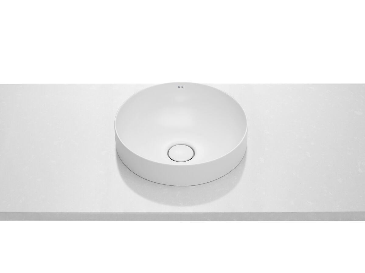 reece Roca Inspira Round Semi Inset Basin 370mm x 370mm Gloss White