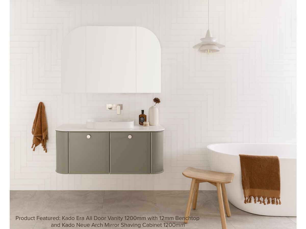 Reece Roca Inspira Soft Rectangle Semi Inset Basin 550mm X 370mm Gloss White