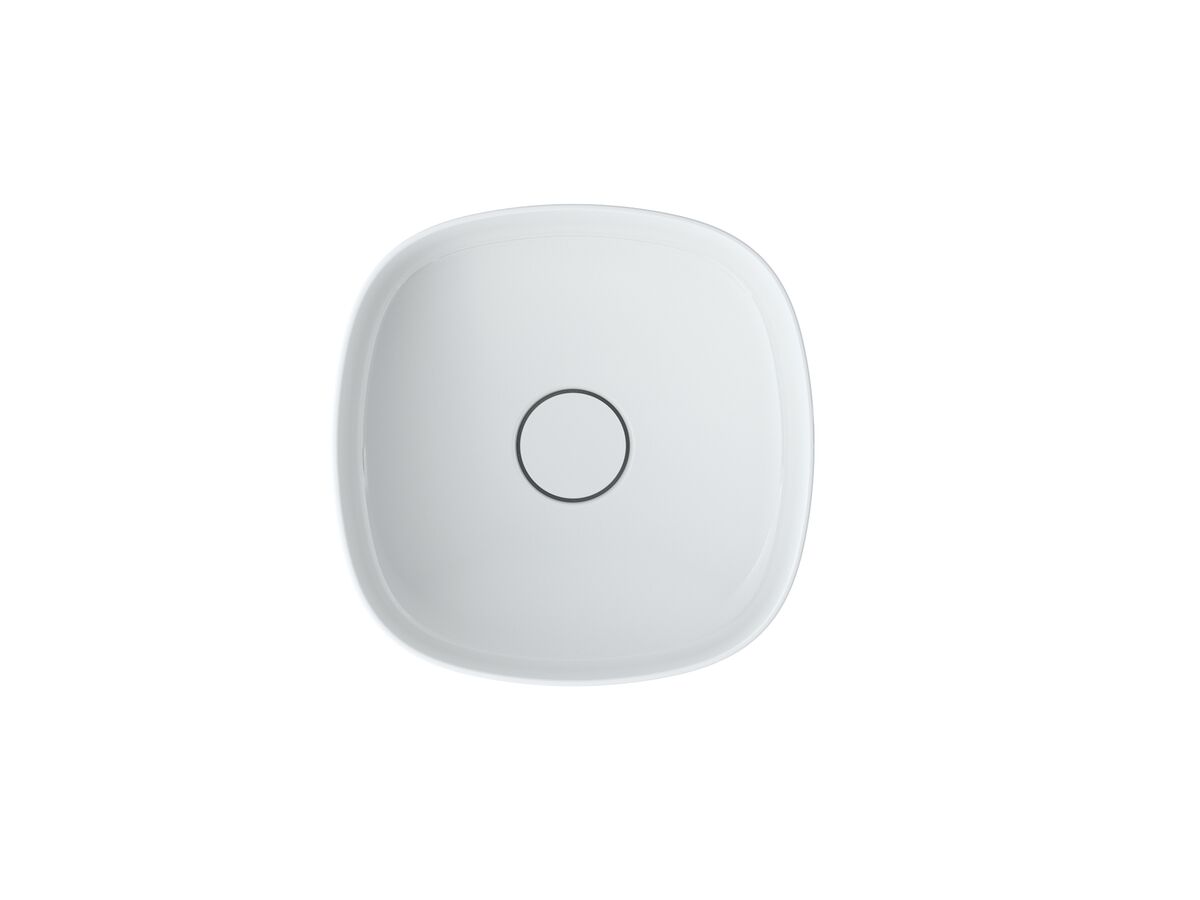 Reece Roca Inspira Soft Square Semi Inset Basin 370mm X 370mm Gloss White