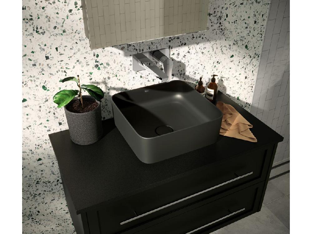 Reece Roca Inspira Square Above Counter Basin 370mm X 370mm Matte Black