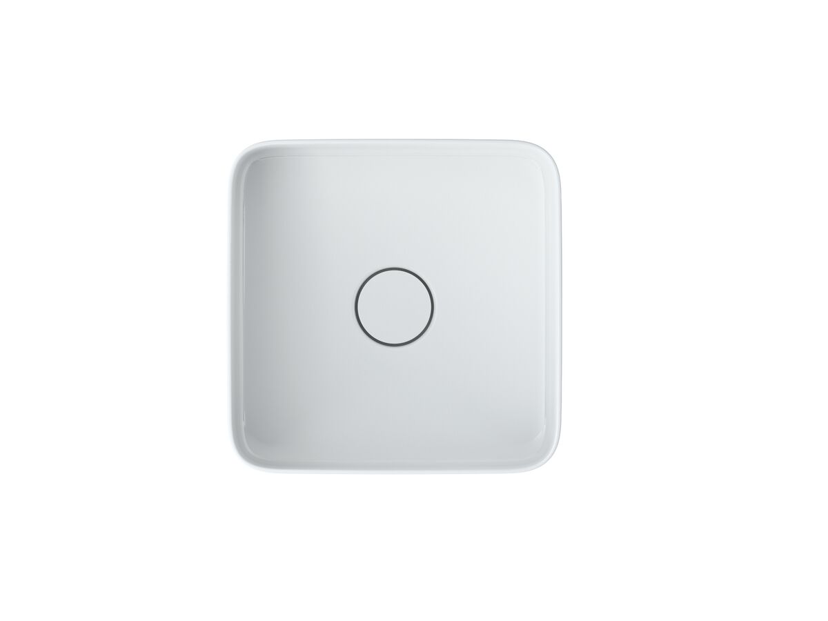 Reece Roca Inspira Square Above Counter Basin 370mm X 370mm Gloss White