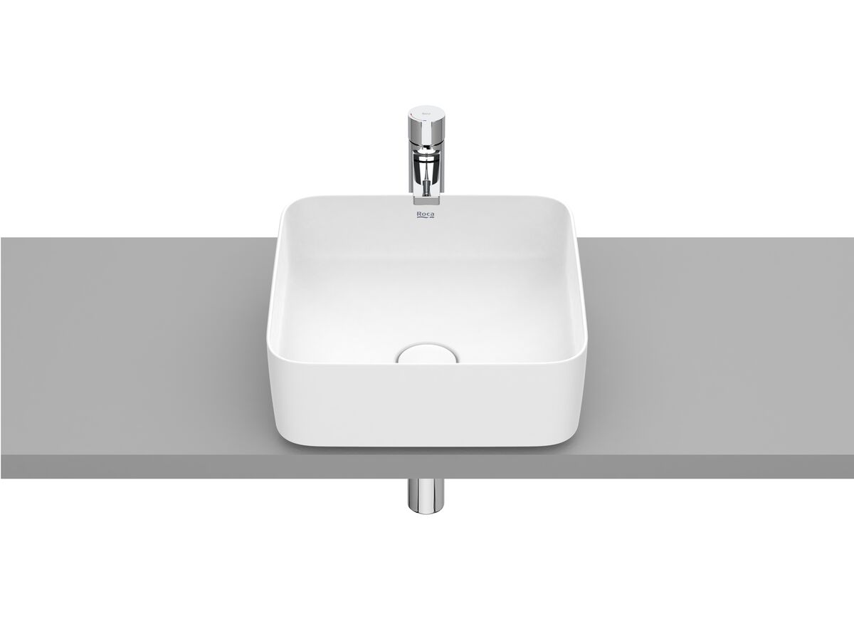 reece Roca Inspira Square Above Counter Basin 370mm x 370mm Matte White