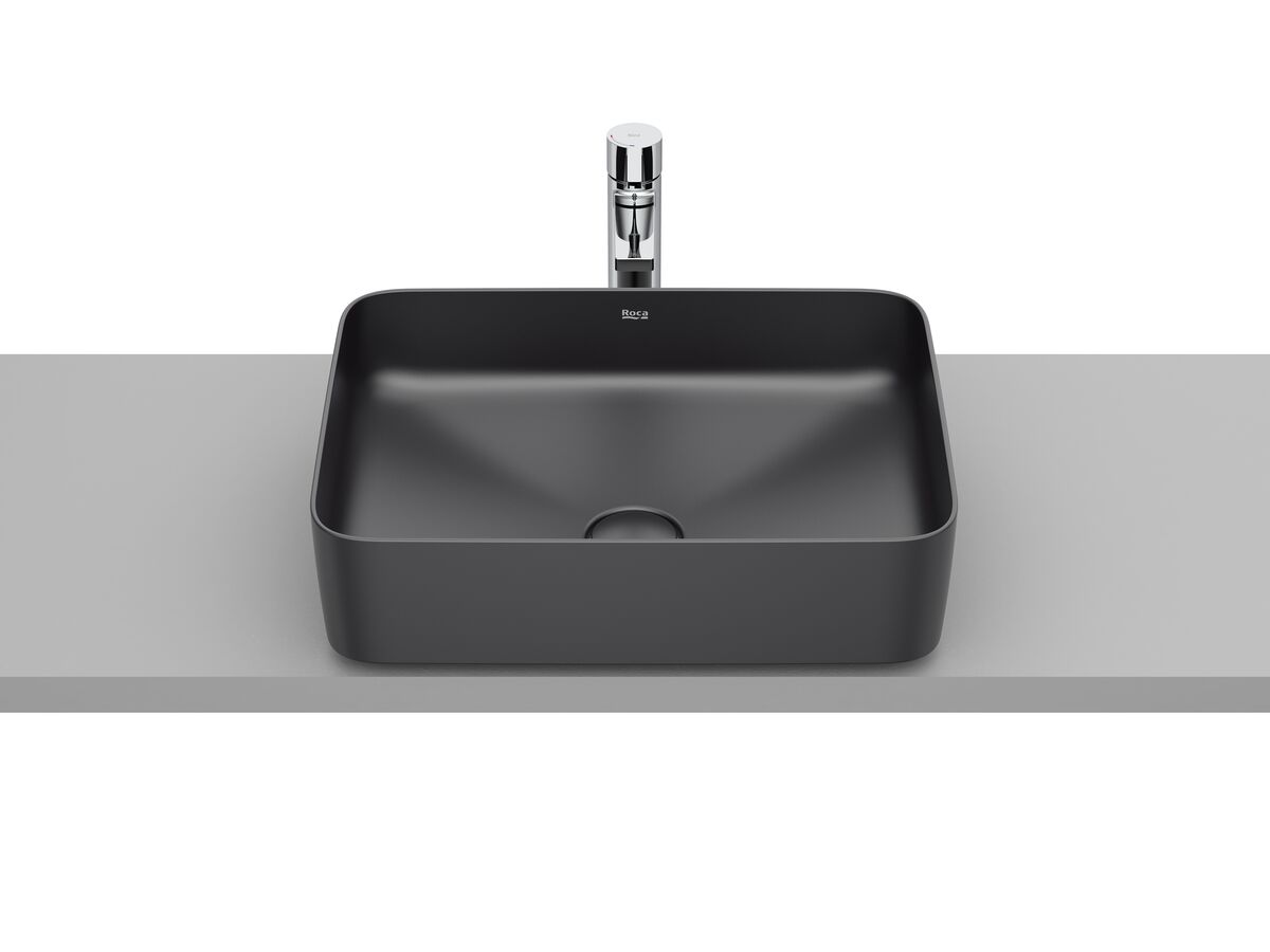 reece Roca Inspira Square Rectangle Above Counter Basin 500mm x 370mm Matte Black