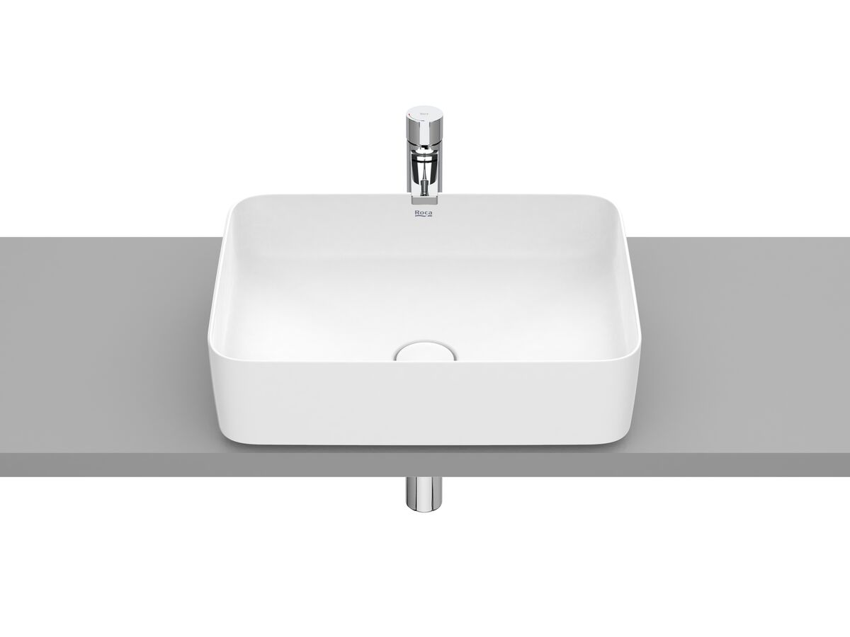 reece Roca Inspira Square Rectangle Above Counter Basin 500mm x 370mm Matte White