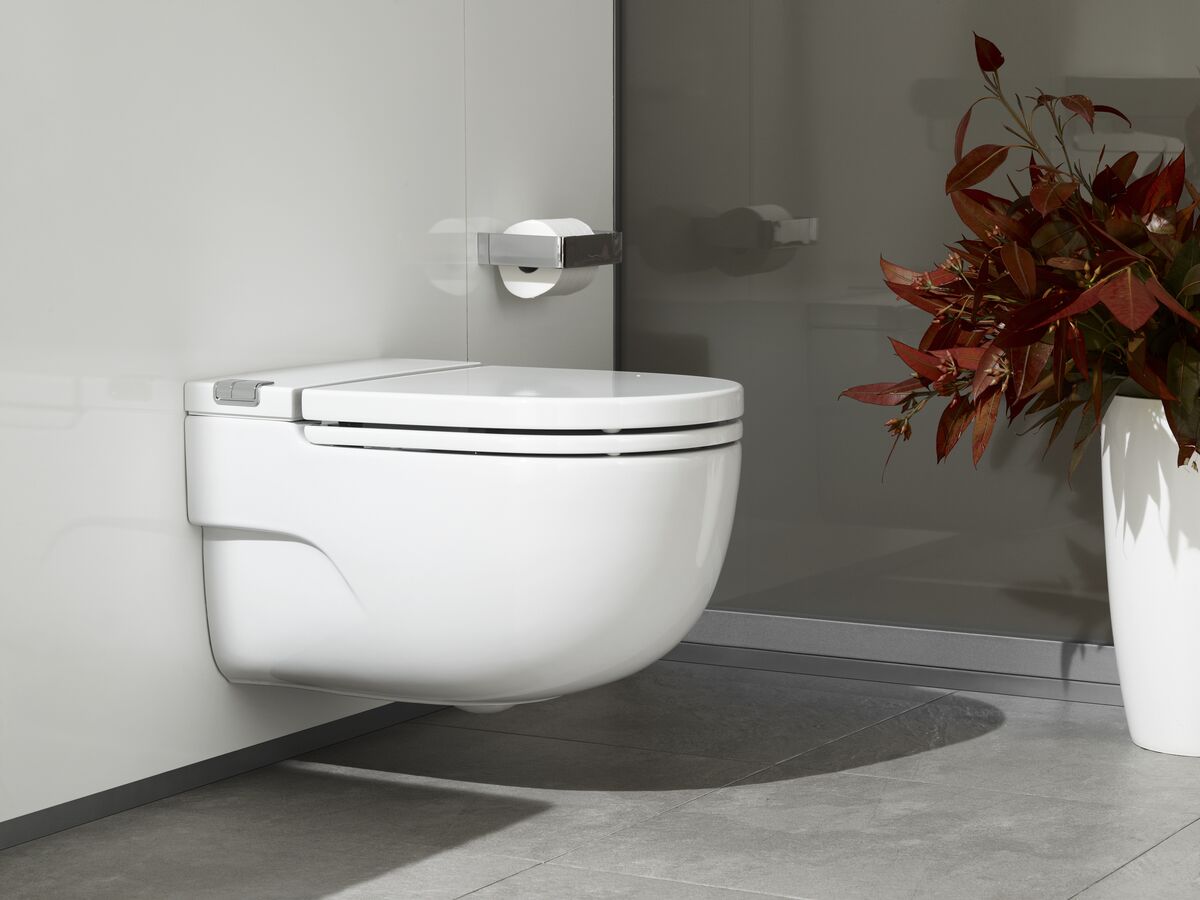 Reece Roca Meridian In Tank Wall Hung Pan With Soft Close Seat & L Support White (4 Star)