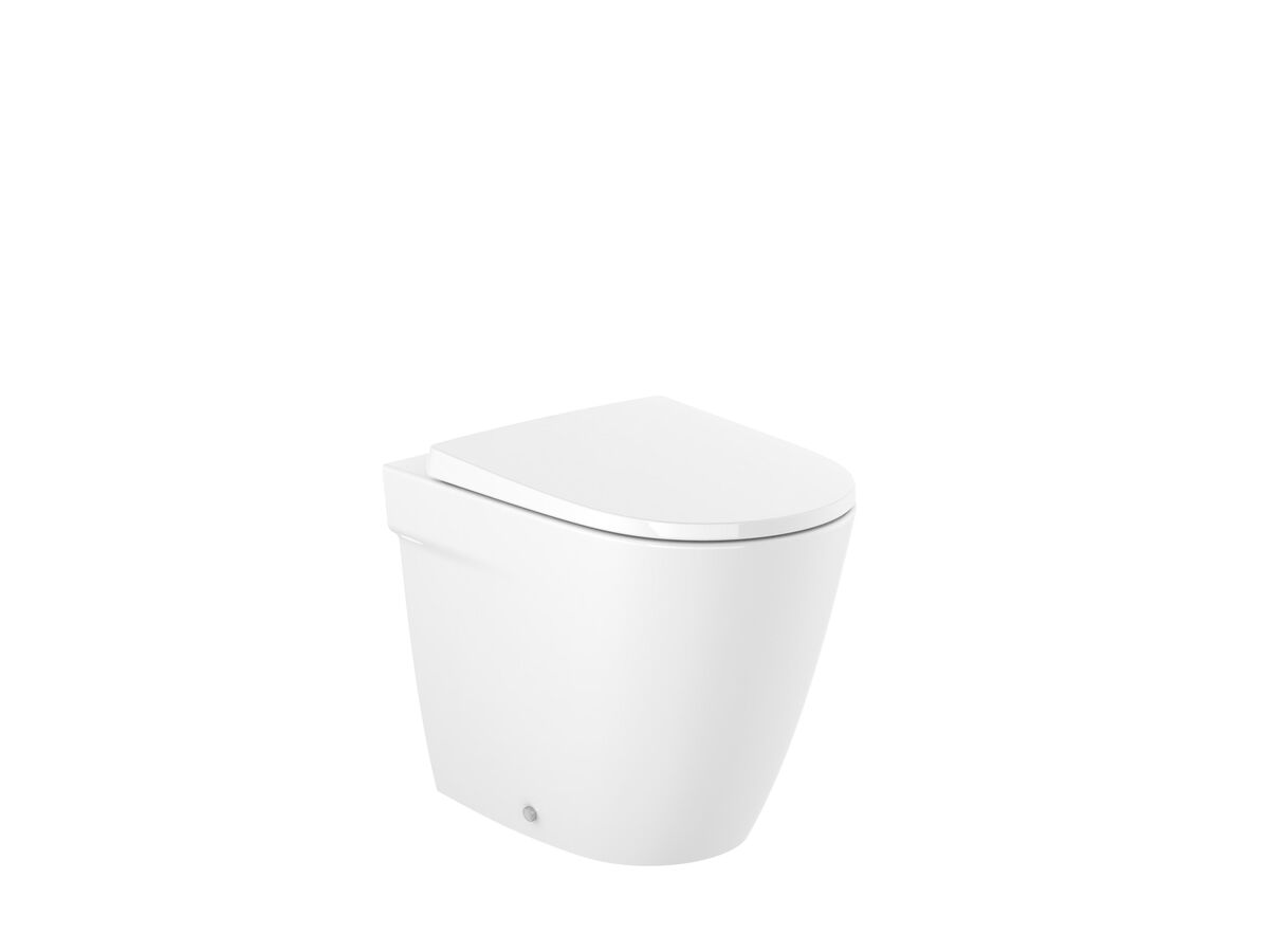 reece Roca Ona Back to Wall Rimless Pan with Soft Close Quick Release Toilet Seat White (4 Star) reece Roca Ona Back to Wall Rimless Pan with Soft Close Quick Release Toilet Seat White (4 Star)