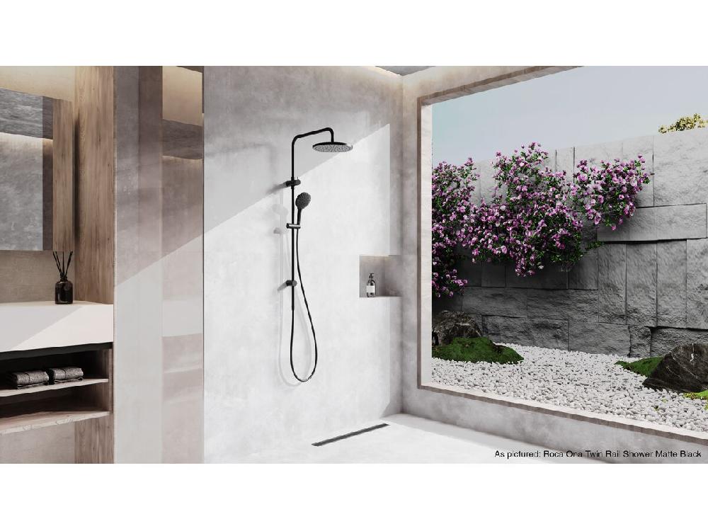 Reece Roca Ona Twin Rail Shower Brushed Brass (3 Star)