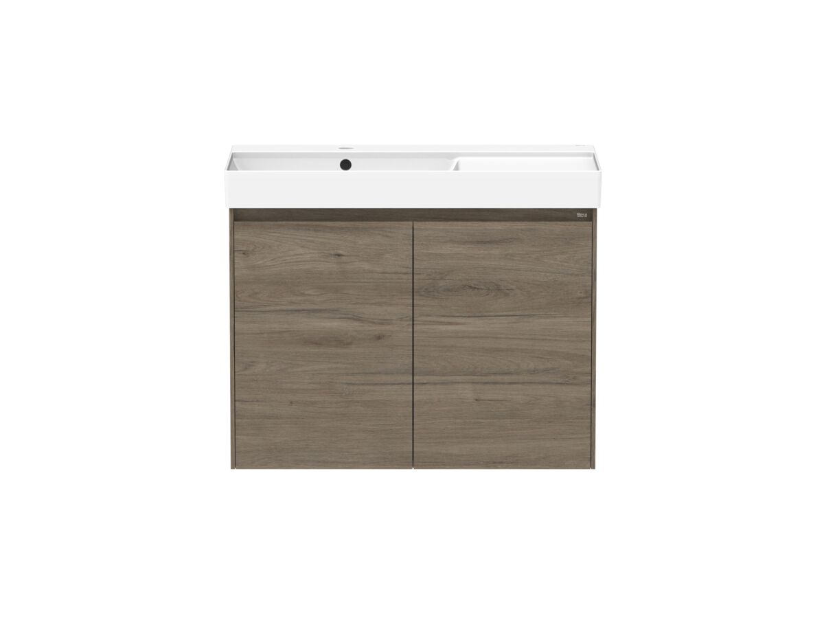reece Roca Ona Vanity All Door Left Hand Bowl 800mm Dark Elm