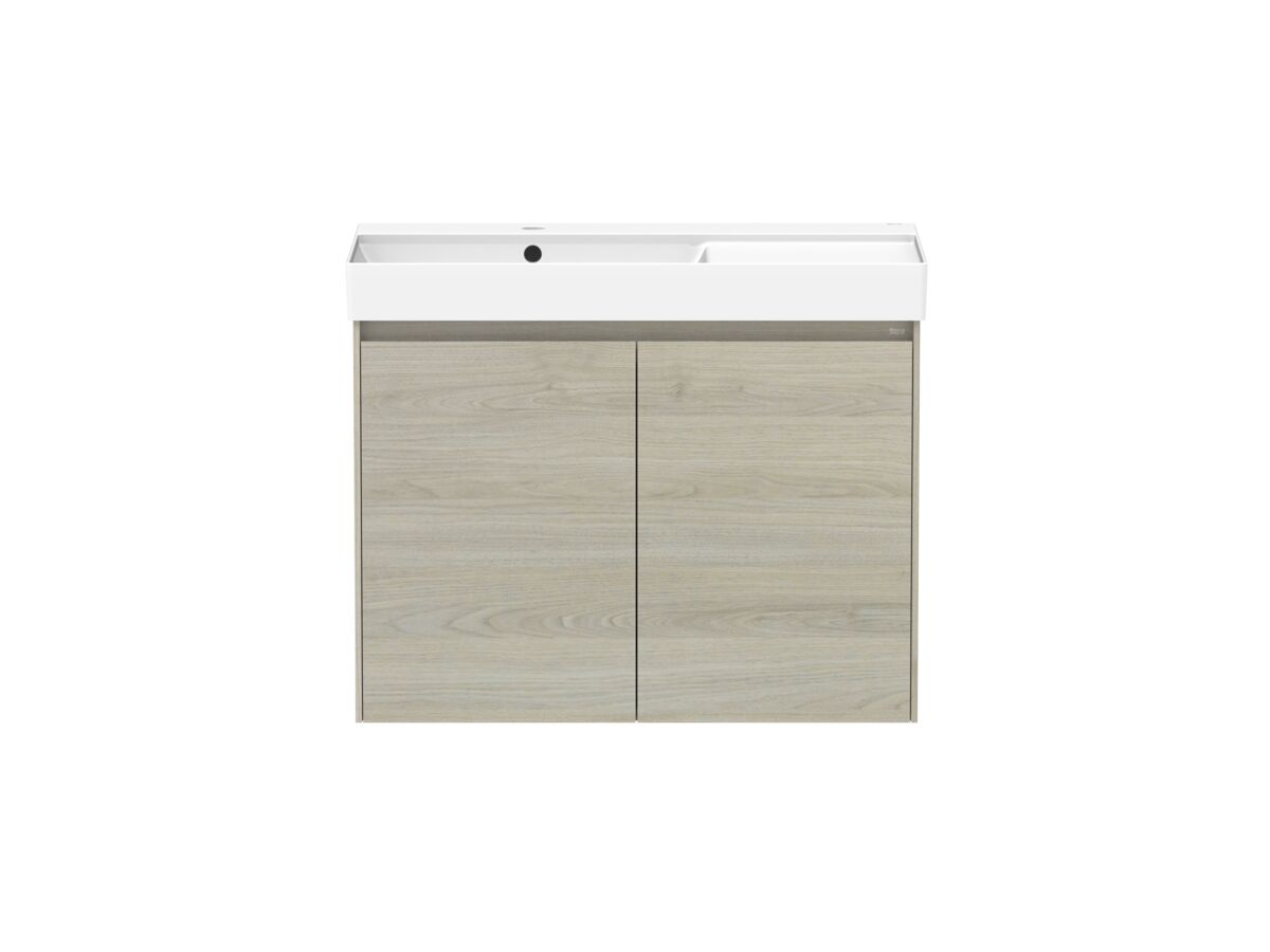 reece Roca Ona Vanity All Door Left Hand Bowl 800mm Light Oak