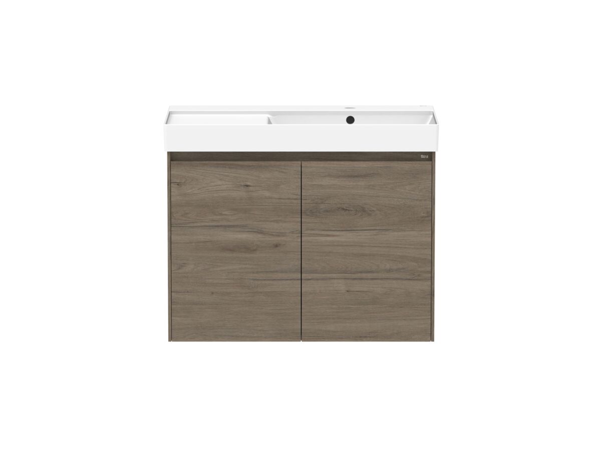 reece Roca Ona Vanity All Door Right Hand Bowl 800mm Dark Elm