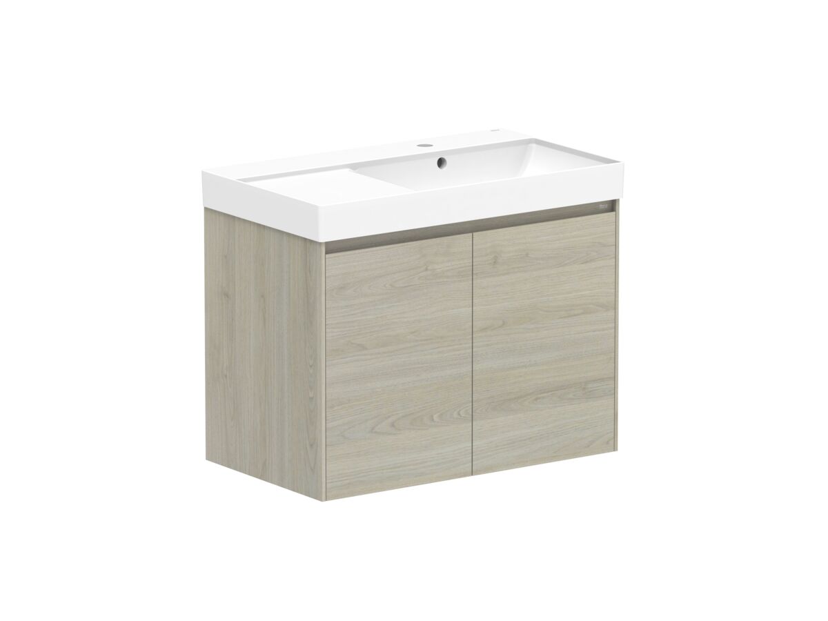 Reece Roca Ona Vanity All Door Right Hand Bowl 800mm Light Oak