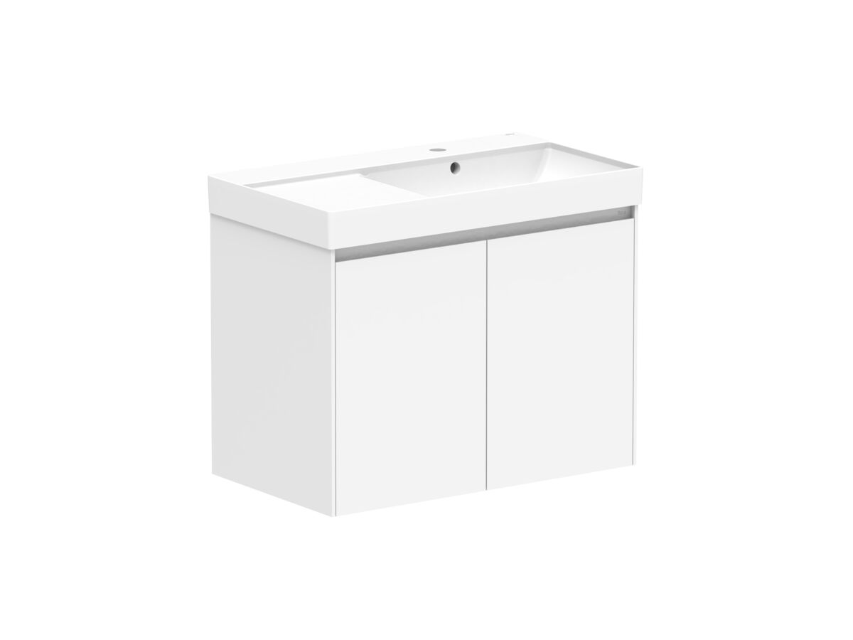 Reece Roca Ona Vanity All Door Right Hand Bowl 800mm Matte White
