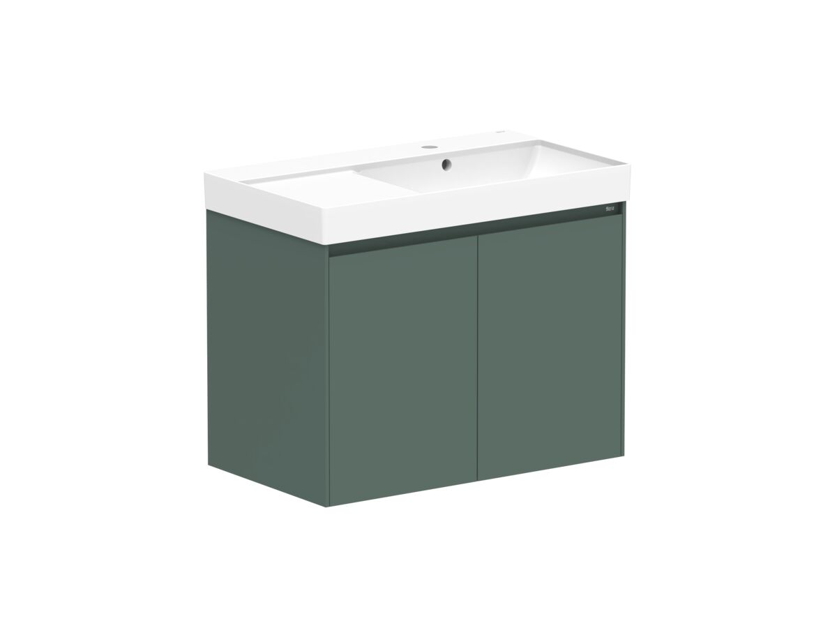 Reece Roca Ona Vanity All Door Right Hand Bowl 800mm Matte Green