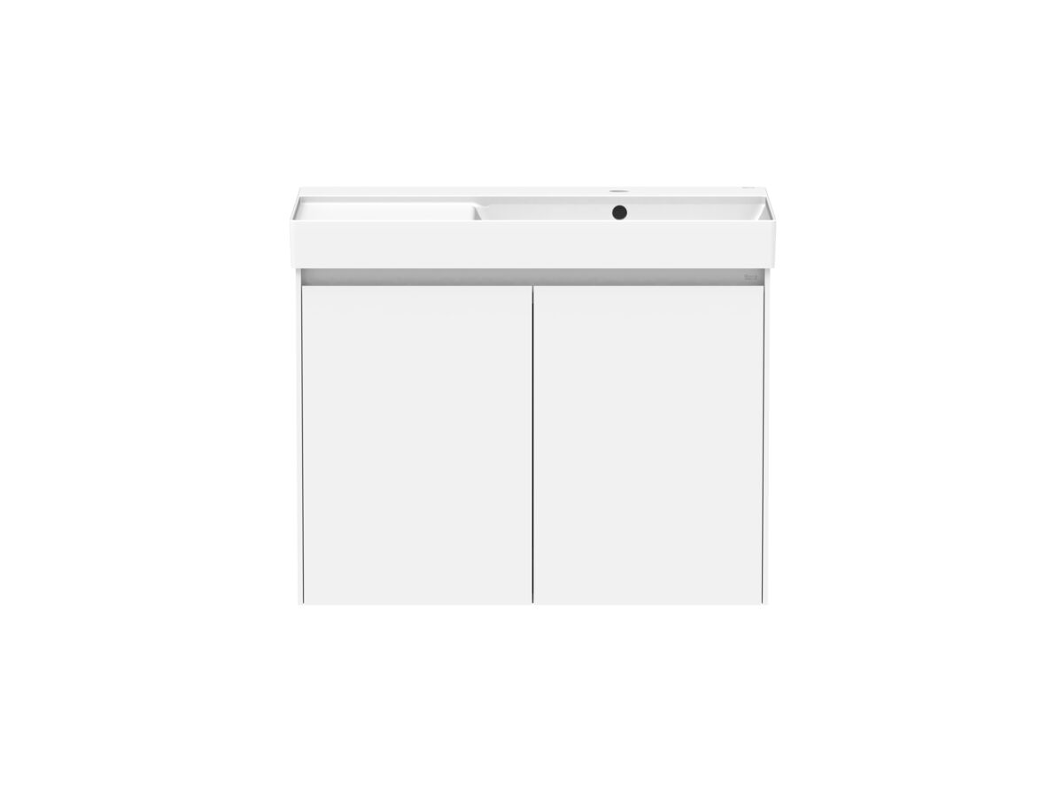 reece Roca Ona Vanity All Door Right Hand Bowl 800mm Matte White