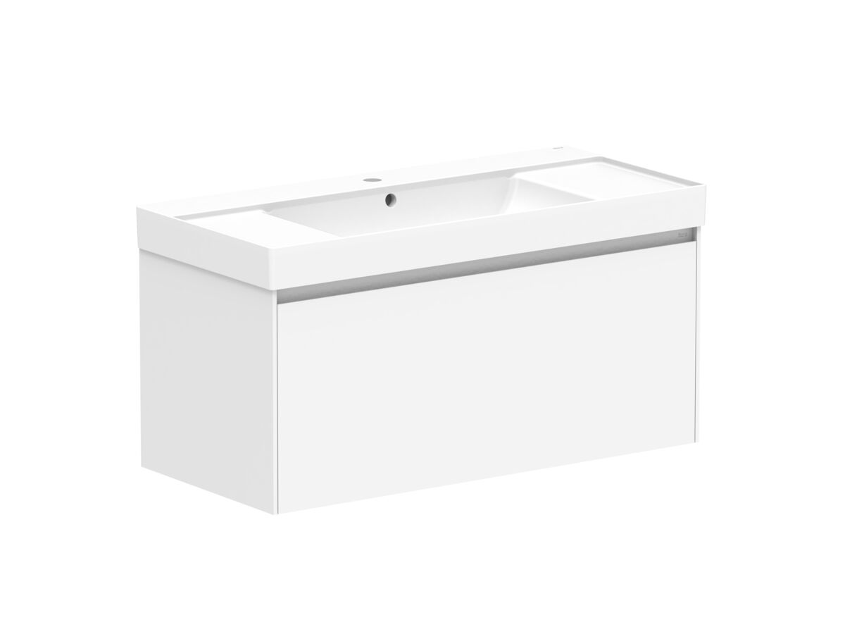 Reece Roca Ona Vanity All Drawer Single Centre Bowl 1000mm Matte White