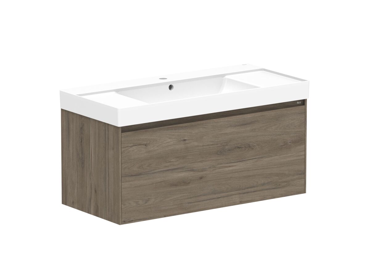 Reece Roca Ona Vanity All Drawer Single Centre Bowl 1000mm Dark Elm