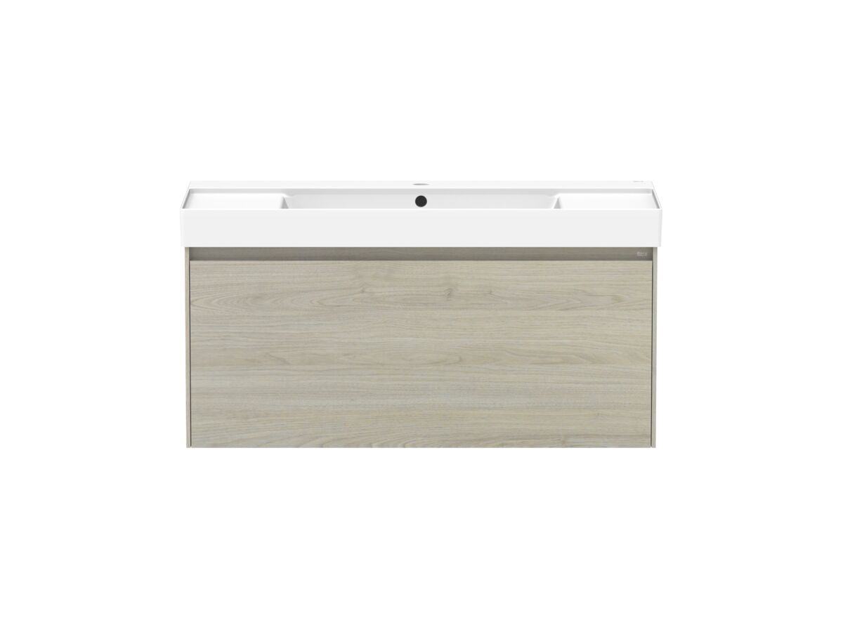 reece Roca Ona Vanity All Drawer Single Centre Bowl 1000mm Light Oak