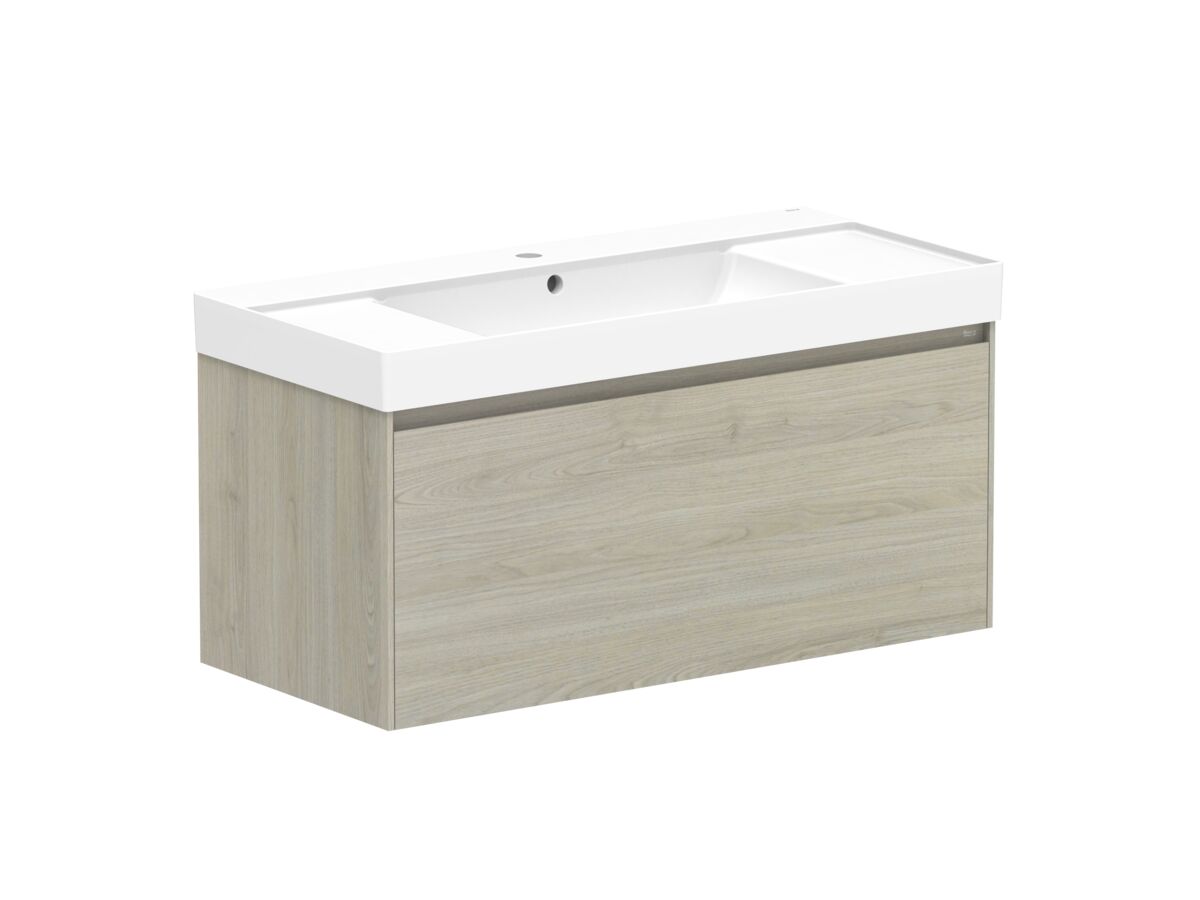 Reece Roca Ona Vanity All Drawer Single Centre Bowl 1000mm Light Oak