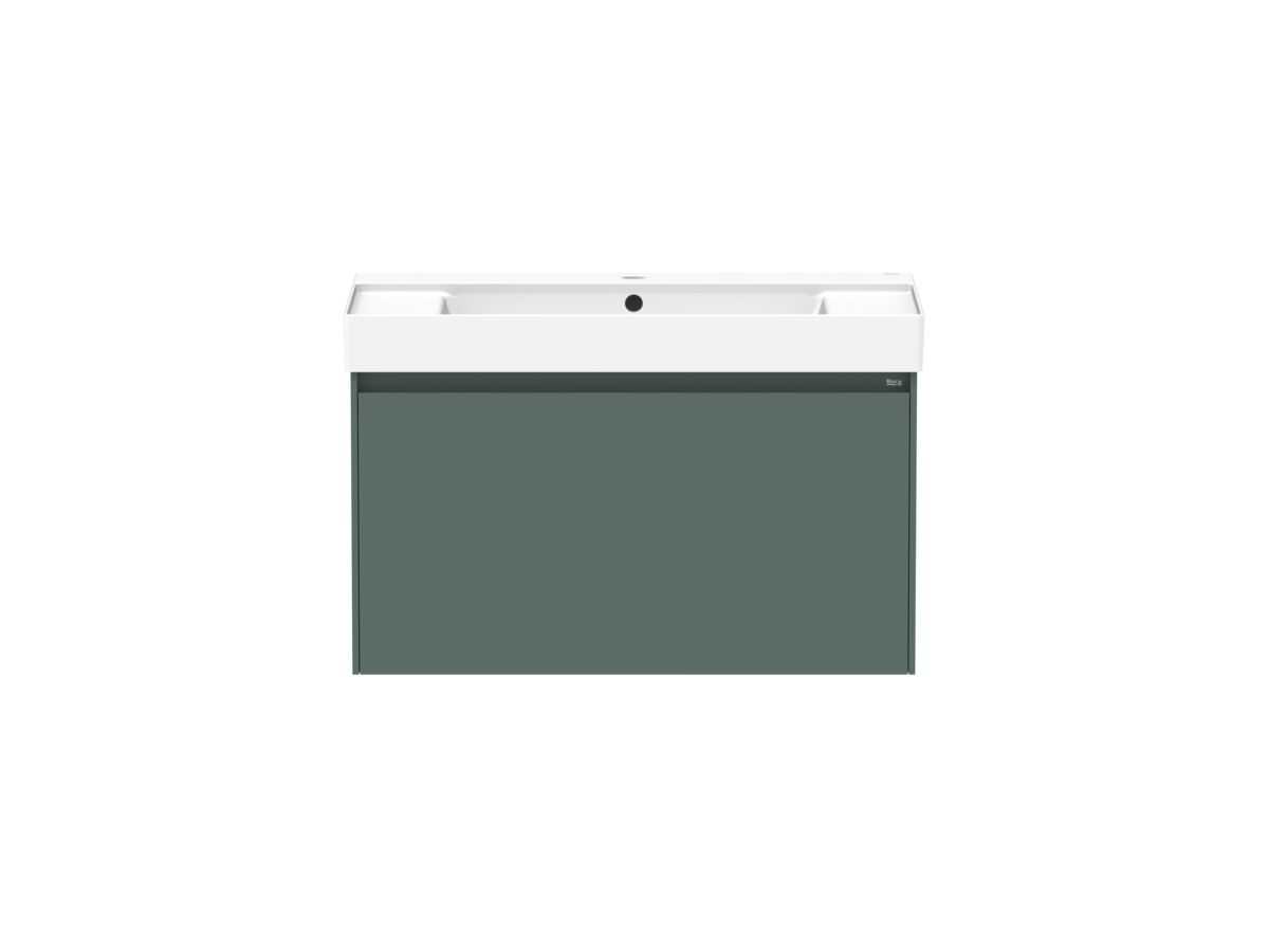 reece Roca Ona Vanity All Drawer Single Centre Bowl 800mm Matte Green