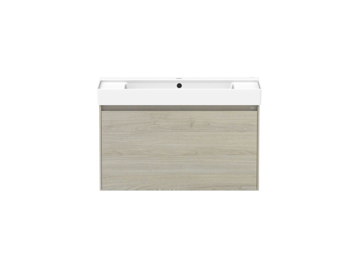 reece Roca Ona Vanity All Drawer Single Centre Bowl 800mm Light Oak
