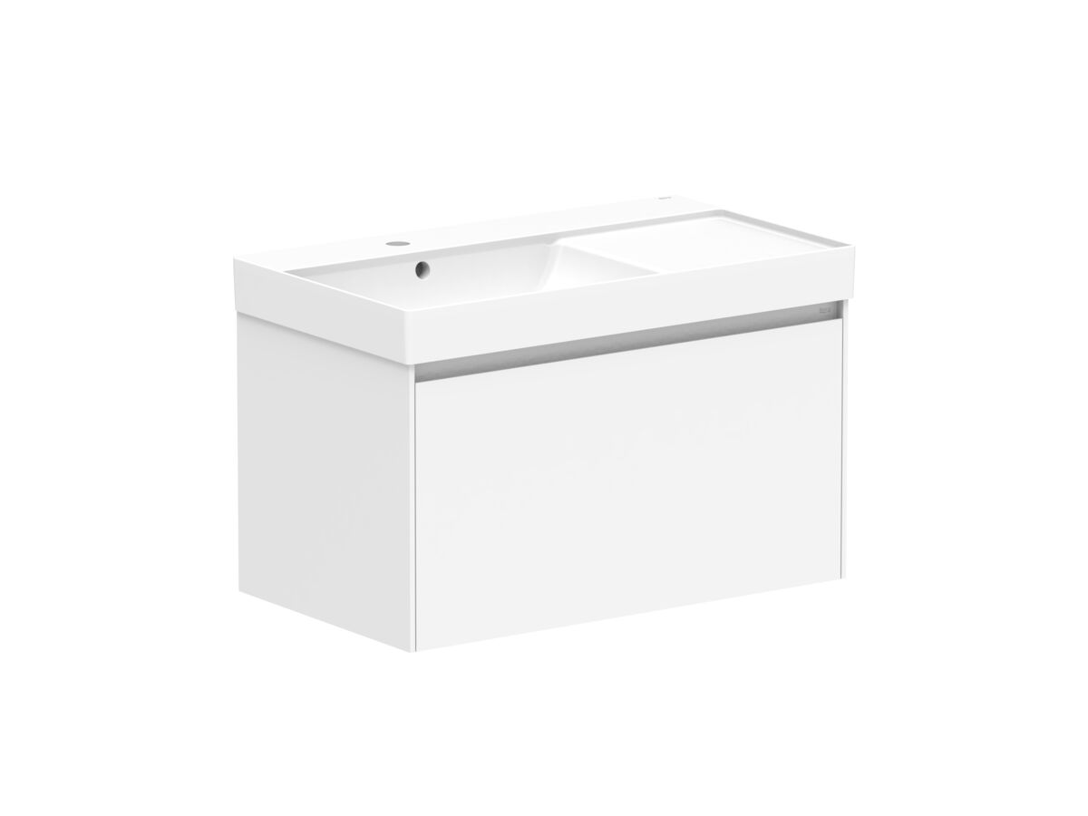 Reece Roca Ona Vanity All Drawer Single Left Hand Bowl 800mm Matte White