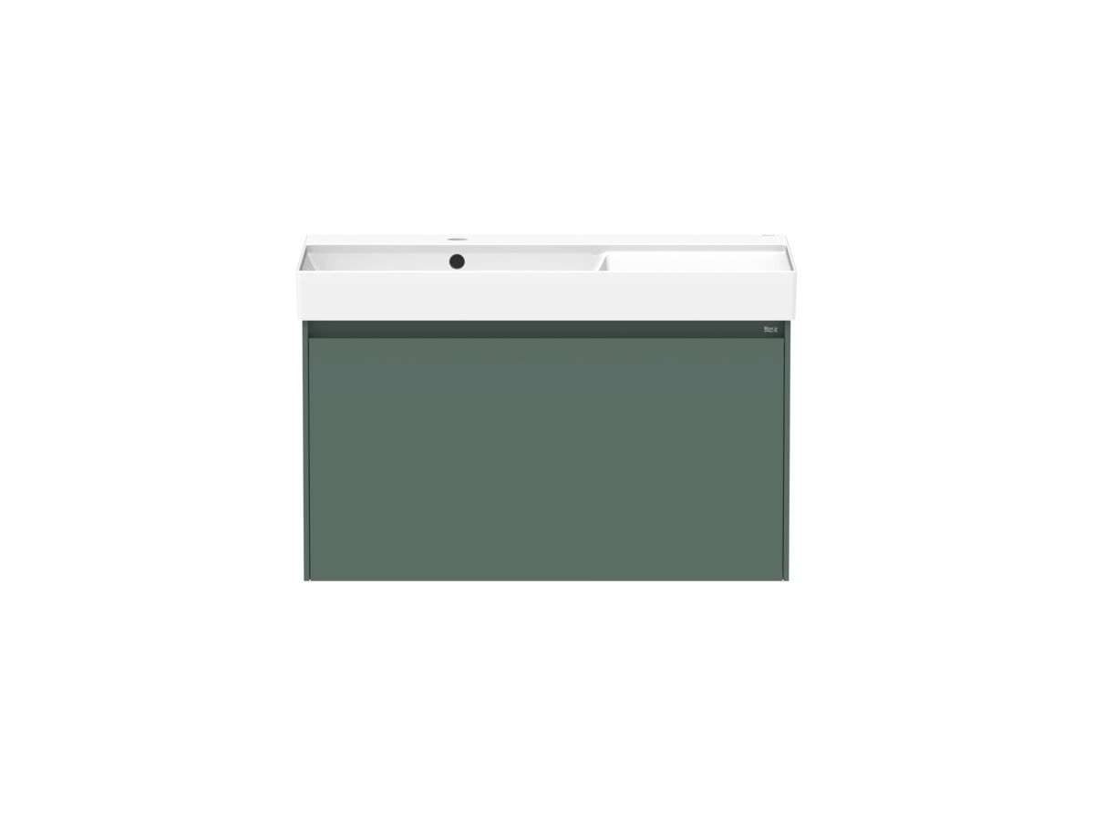 reece Roca Ona Vanity All Drawer Single Left Hand Bowl 800mm Matte Green