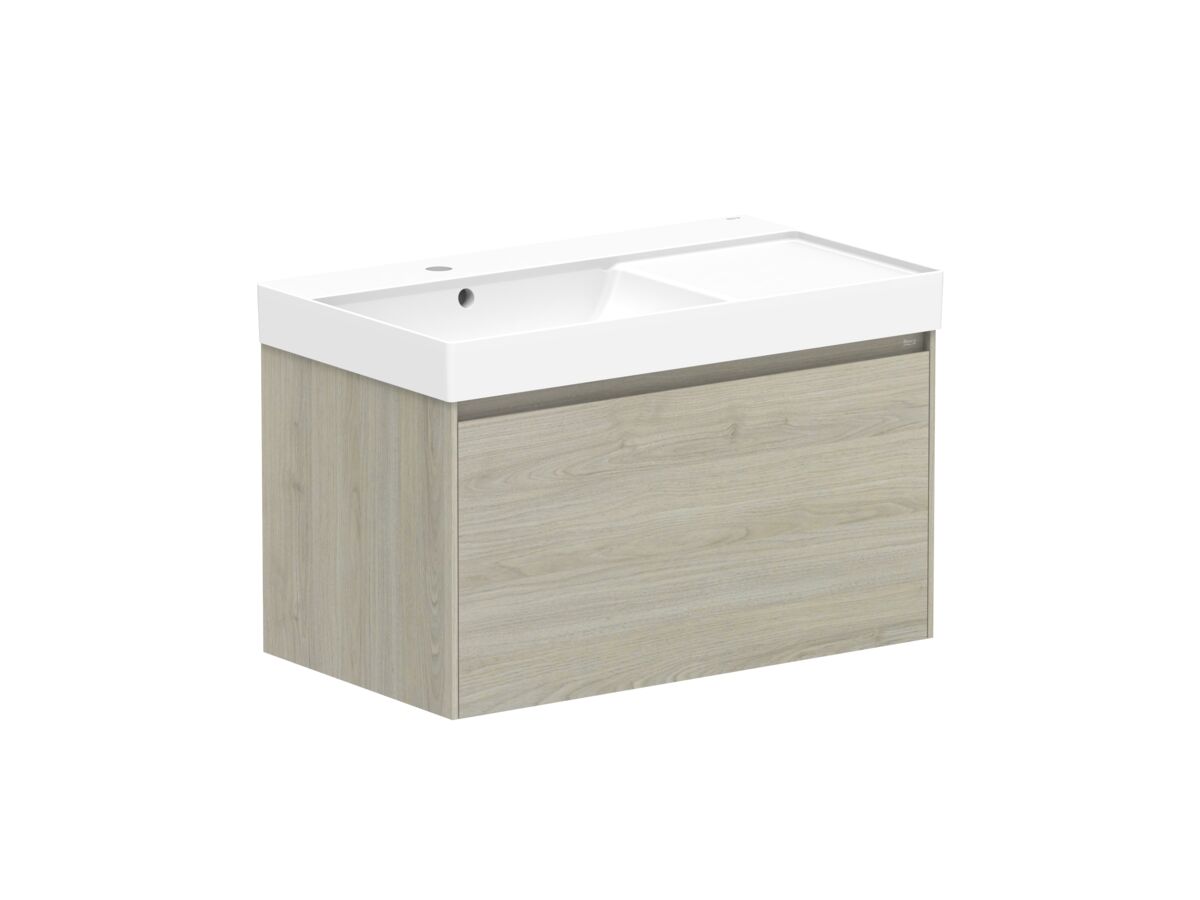 Reece Roca Ona Vanity All Drawer Single Left Hand Bowl 800mm Light Oak