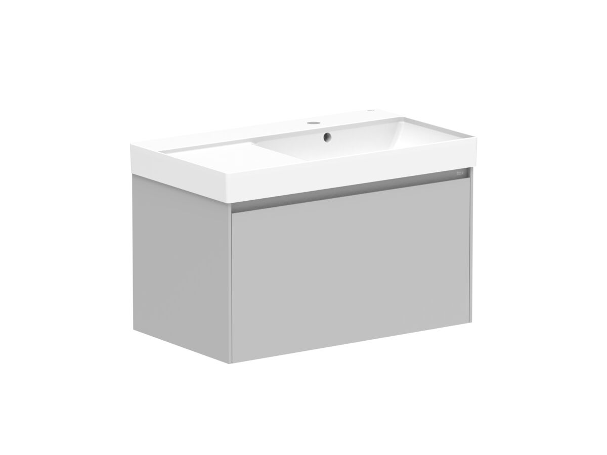 Reece Roca Ona Vanity All Drawer Single Right Hand Bowl 800mm Matte Grey