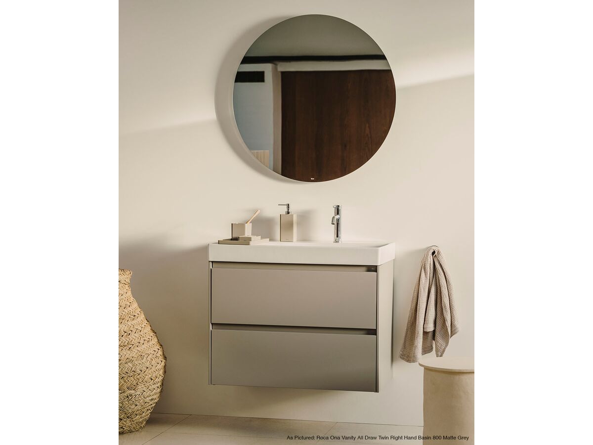 Reece Roca Ona Vanity All Drawer Single Right Hand Bowl 800mm Matte Green