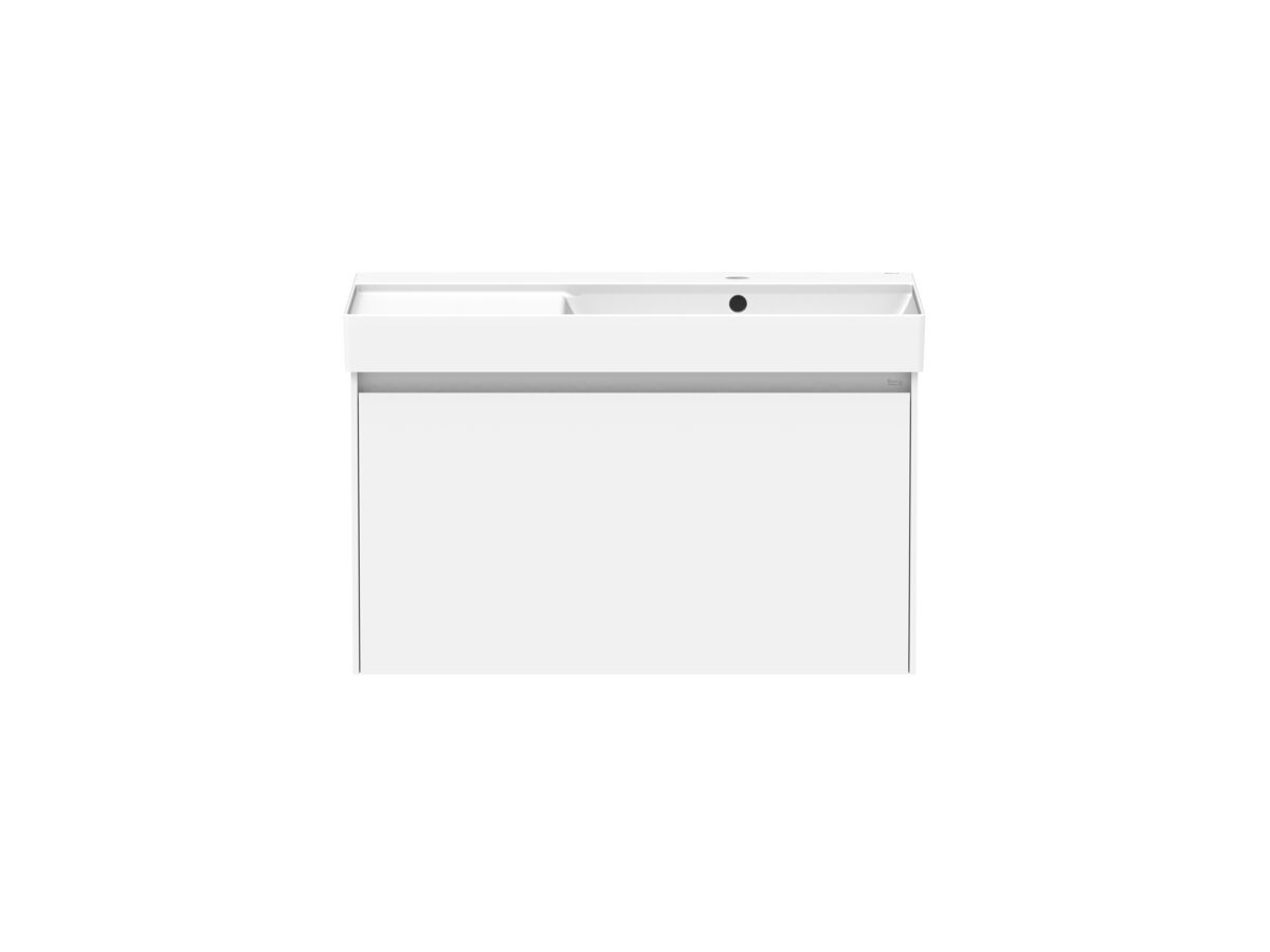reece Roca Ona Vanity All Drawer Single Right Hand Bowl 800mm Matte White
