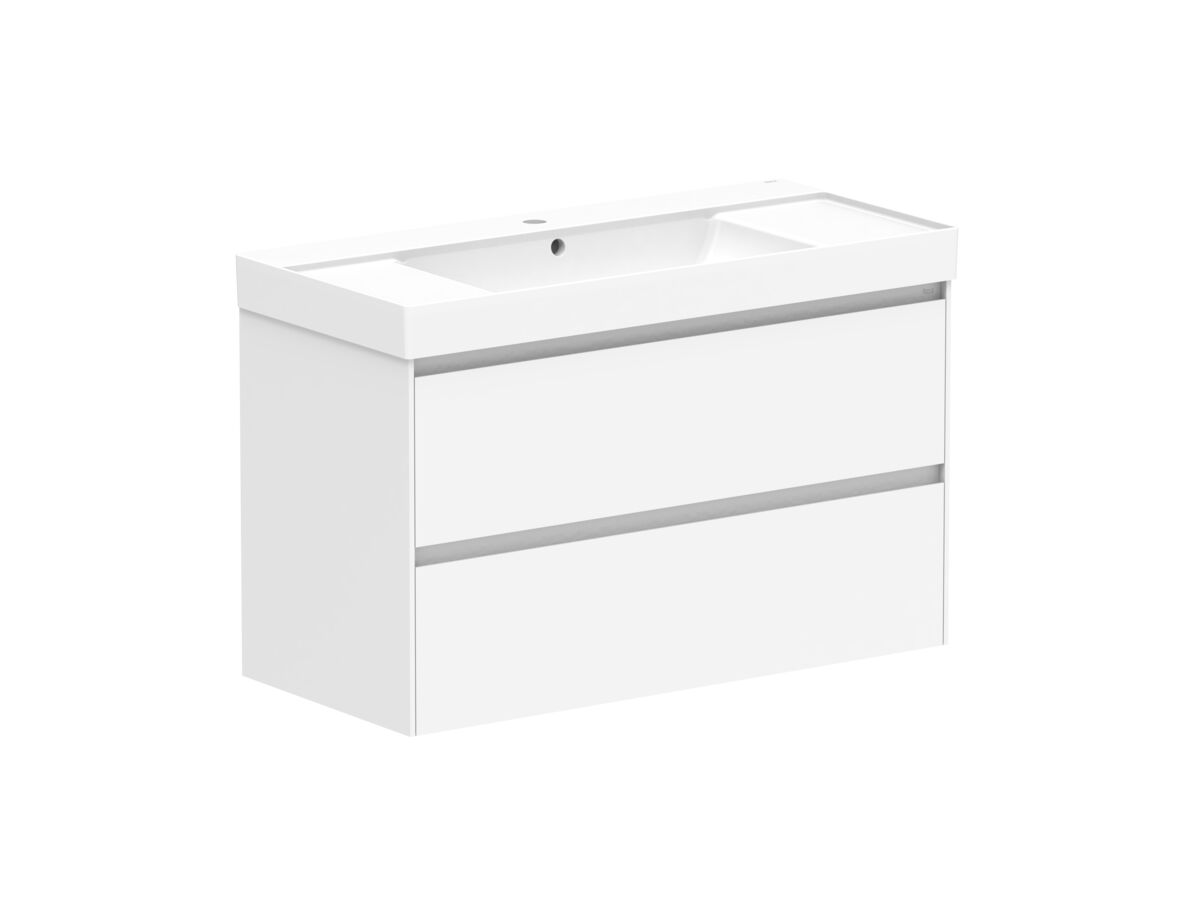 Reece Roca Ona Vanity All Drawer Twin Centre Bowl 1000mm Matte White