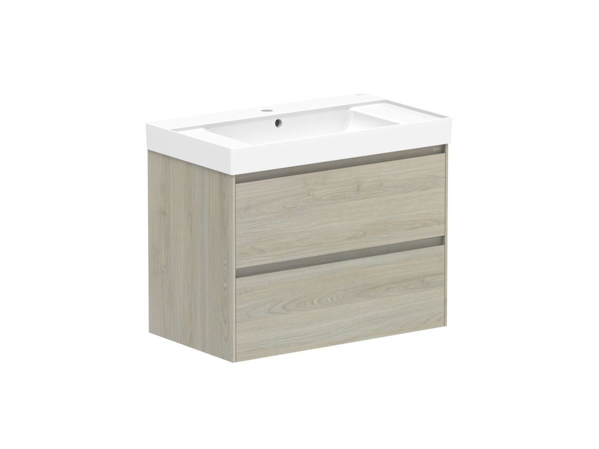 Reece Roca Ona Vanity All Drawer Twin Centre Bowl 800mm Light Oak
