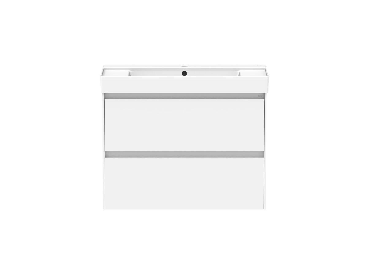 reece Roca Ona Vanity All Drawer Twin Centre Bowl 800mm Matte White