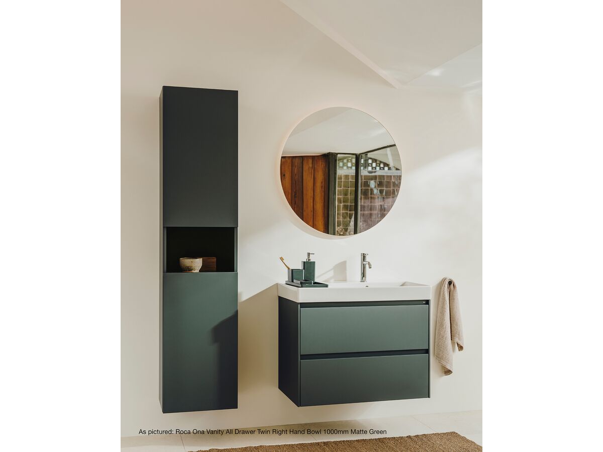 Reece Roca Ona Vanity All Drawer Twin Centre Bowl 800mm Matte Green