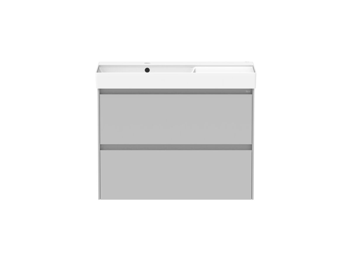reece Roca Ona Vanity All Drawer Twin Left Hand Bowl 800mm Matte Grey