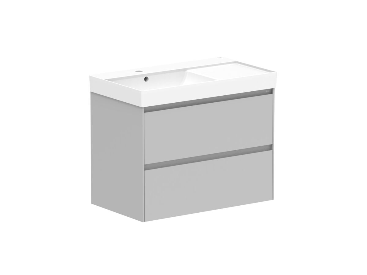 Reece Roca Ona Vanity All Drawer Twin Left Hand Bowl 800mm Matte Grey