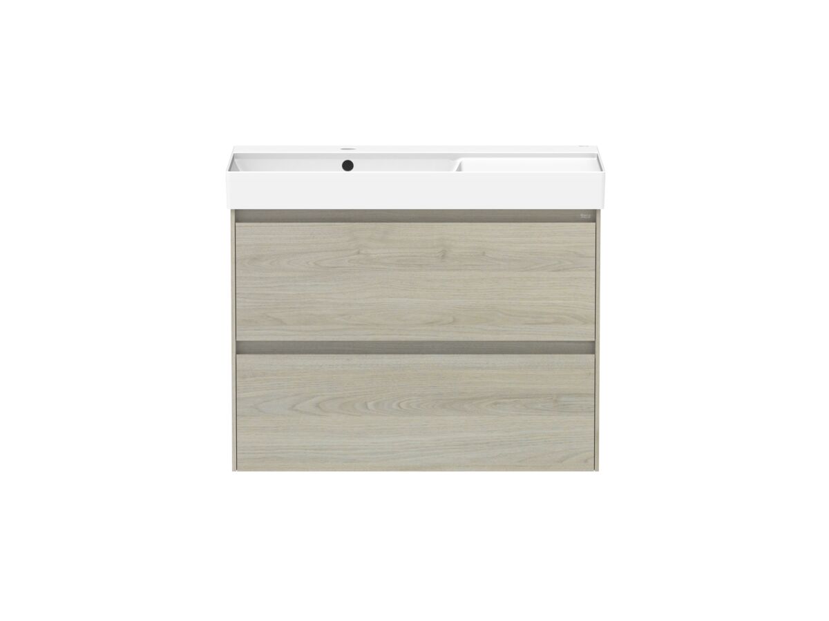 reece Roca Ona Vanity All Drawer Twin Left Hand Bowl 800mm Light Oak