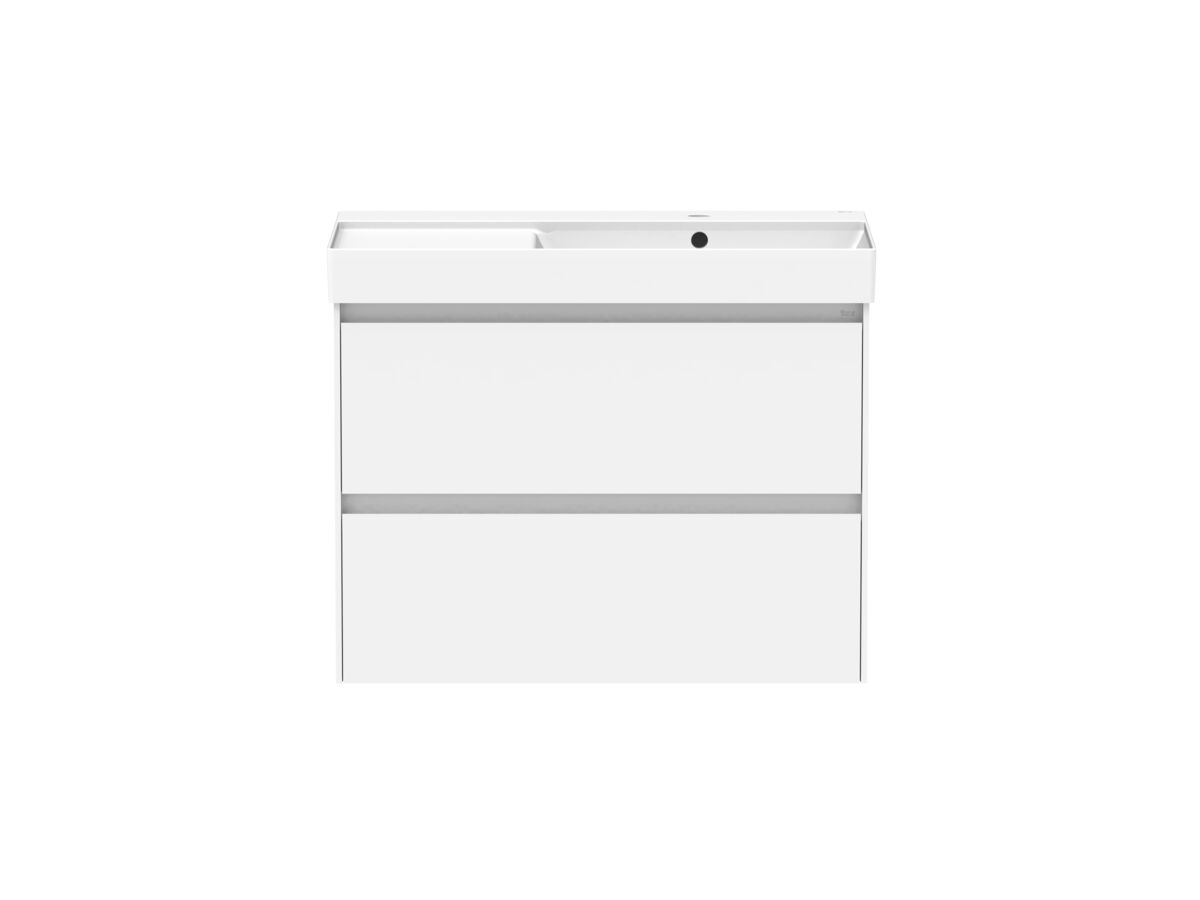 reece Roca Ona Vanity All Drawer Twin Right Hand Bowl 800mm Matte White