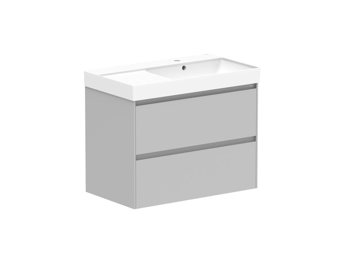 Reece Roca Ona Vanity All Drawer Twin Right Hand Bowl 800mm Matte Grey