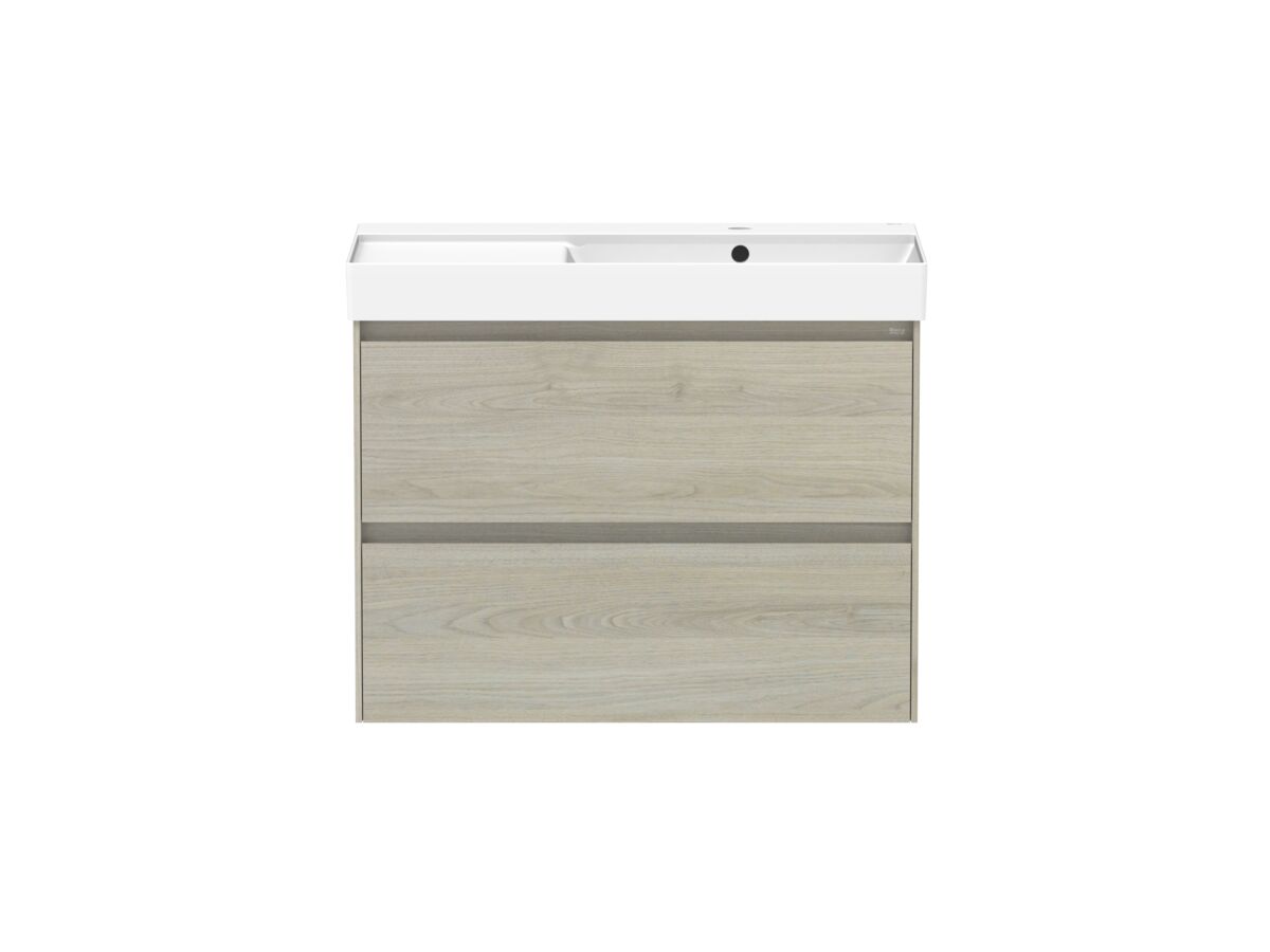 reece Roca Ona Vanity All Drawer Twin Right Hand Bowl 800mm Light Oak