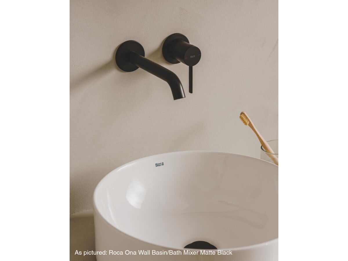 Reece Roca Ona Wall Basin/Bath Mixer Tap Set Kit Brushed Nickel (6 Star) Lead Free