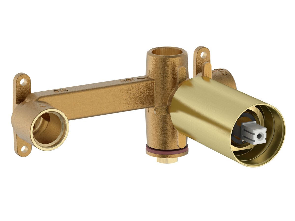 Reece Roca Ona Wall Basin/Bath Mixer Tap Set Kit Brushed Brass (6 Star) Lead Free