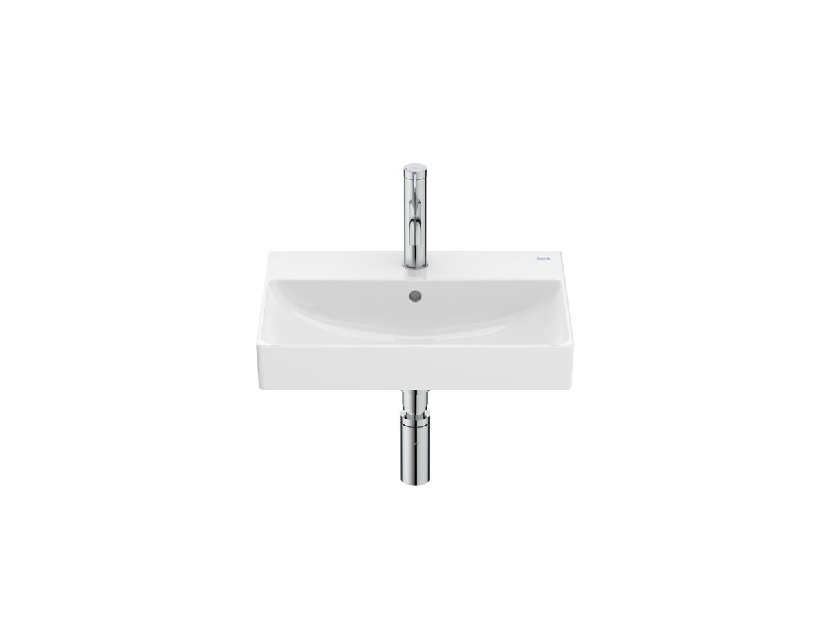 reece Roca Ona Wall Basin with Fixing Bolts 500mm x 360mm 1 Taphole Overflow White