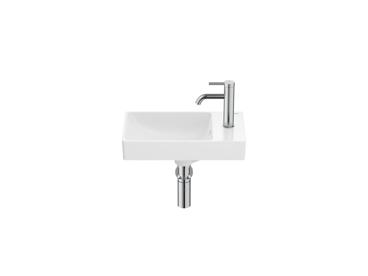 reece Roca Ona Wall hung Basin 450mm x 260mm 1Taphole with Overflow White