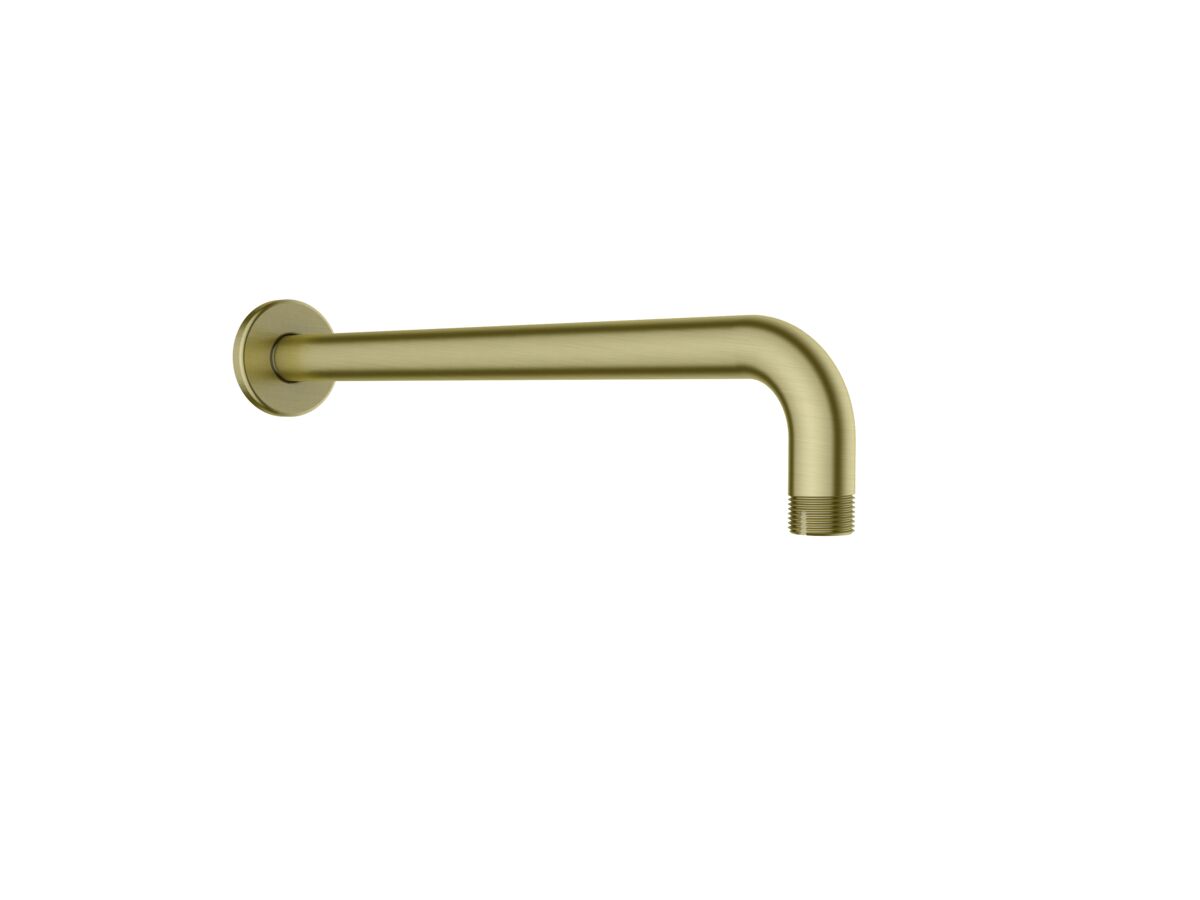 reece Roca Ona Wall Straight Shower Arm 400mm Brushed Brass
