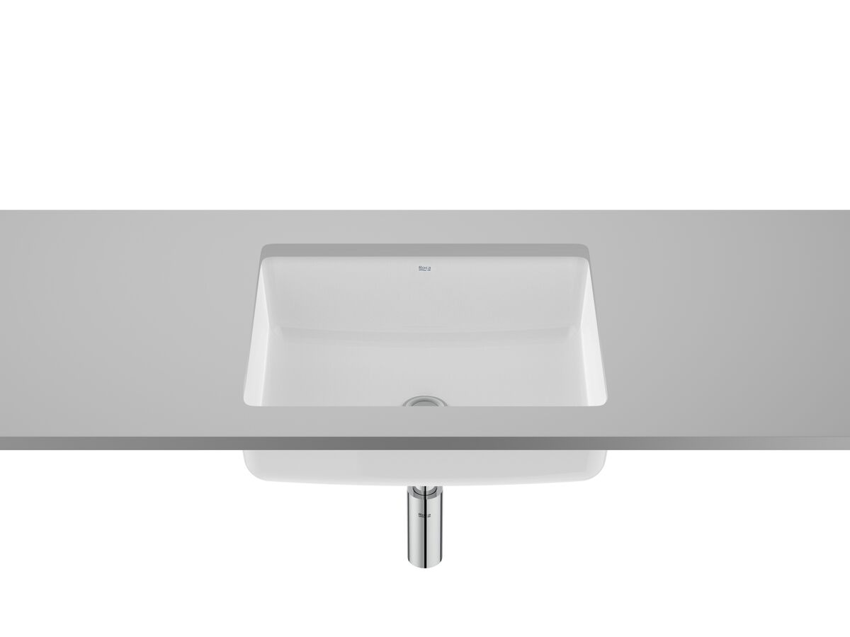 reece Roca Sofia Under Counter Basin 500mm x 390mm No Taphole with Overflow White