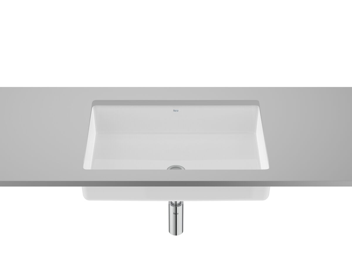 reece Roca Sofia Under Counter Basin 609mm x 410mm No Taphole with Overflow White