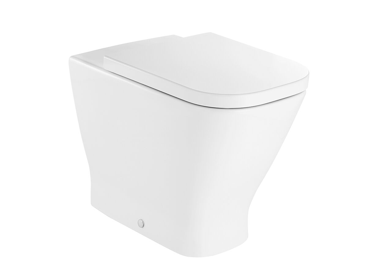 reece Roca The Gap Back to Wall Comfort Height Pan with Seat White (4 Star)