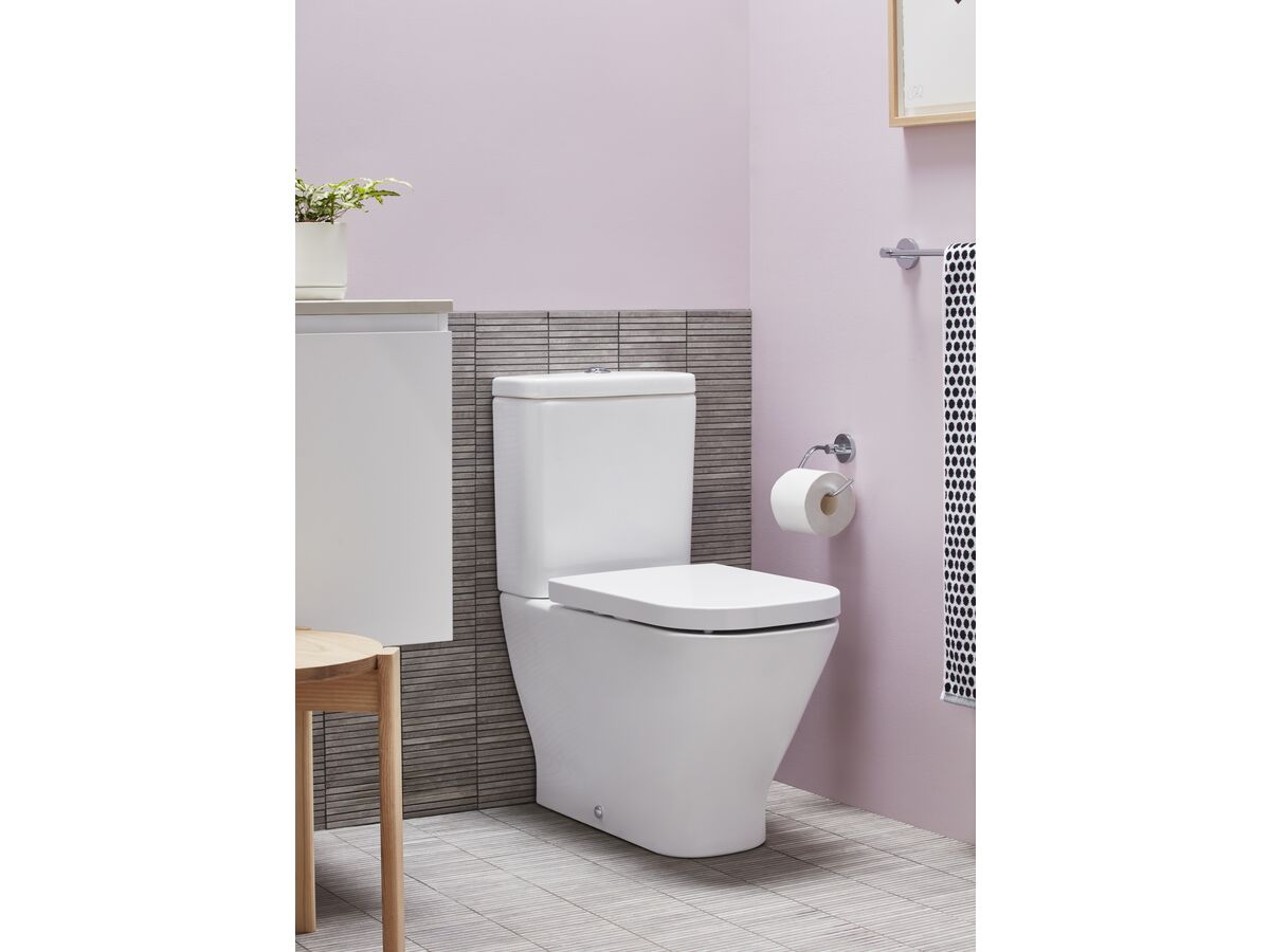 Reece Roca The Gap Close Coupled Back To Wall Toilet Suite Back Inlet S&P Trap With Soft Close Quick Release MK2 Seat White/Chrome (4 Star)
