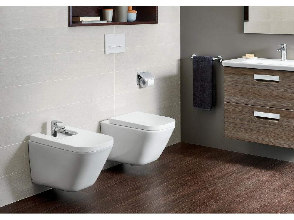 Reece Roca The Gap Rimless Wall Hung Pan Soft Close Quick Release Toilet Set White (4 Star)